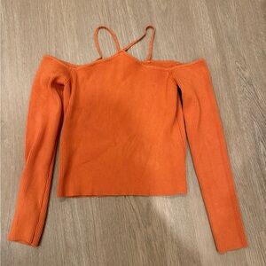 Orange Off-Shoulder Women's Top